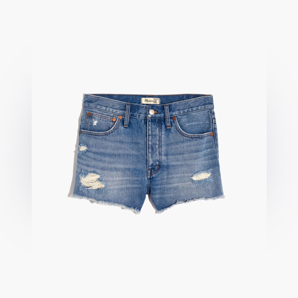 Relaxed Denim Shorts in Homecrest Wash: Ripped Edition